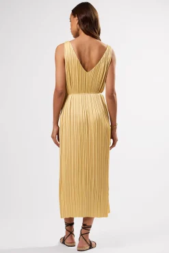 Dresses|Clearance^Amour Vert Lisbon Recycled Sateen Dress Anise