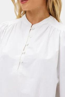 Tops|Clearance^Amour Vert Lucie Organic Cotton Poplin Blouse White