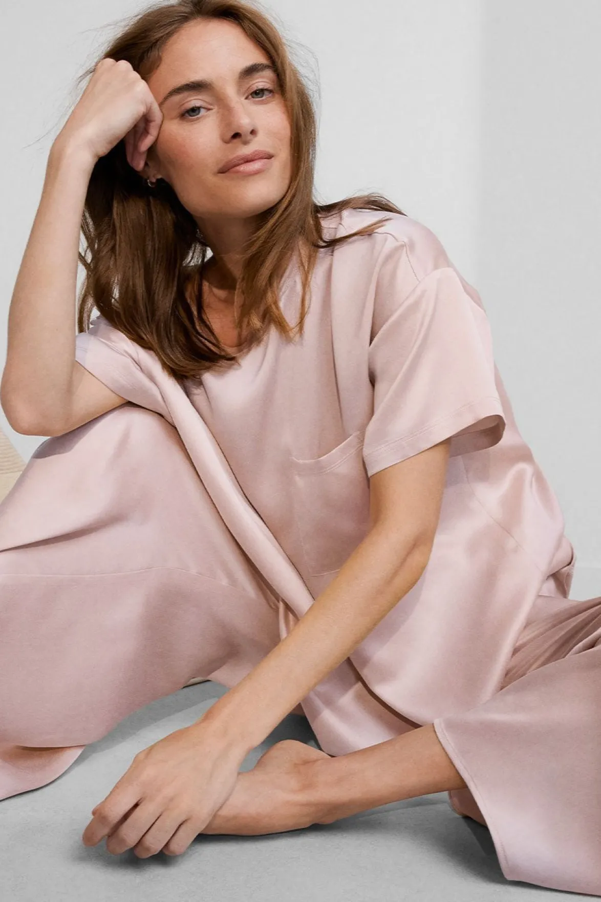 Loungewear^Amour Vert Lunya Washable Silk Tee Pant Set DelicatePink