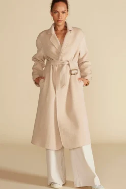 Jackets & Outerwear^Amour Vert Lya Felted Wool Coat OatBeige