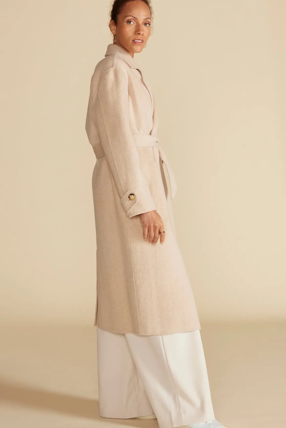 Jackets & Outerwear^Amour Vert Lya Felted Wool Coat OatBeige