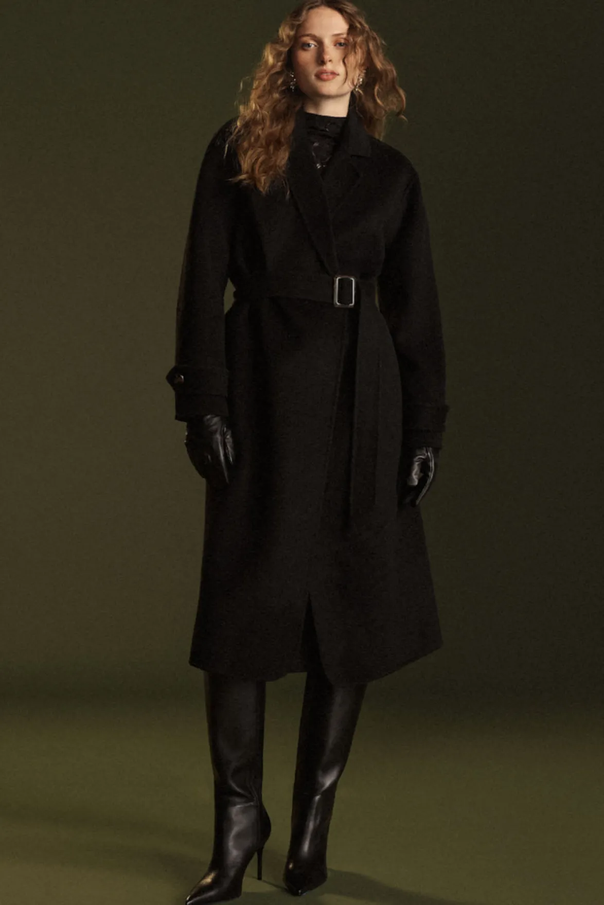 Jackets & Outerwear^Amour Vert Lya Felted Wool Coat Black
