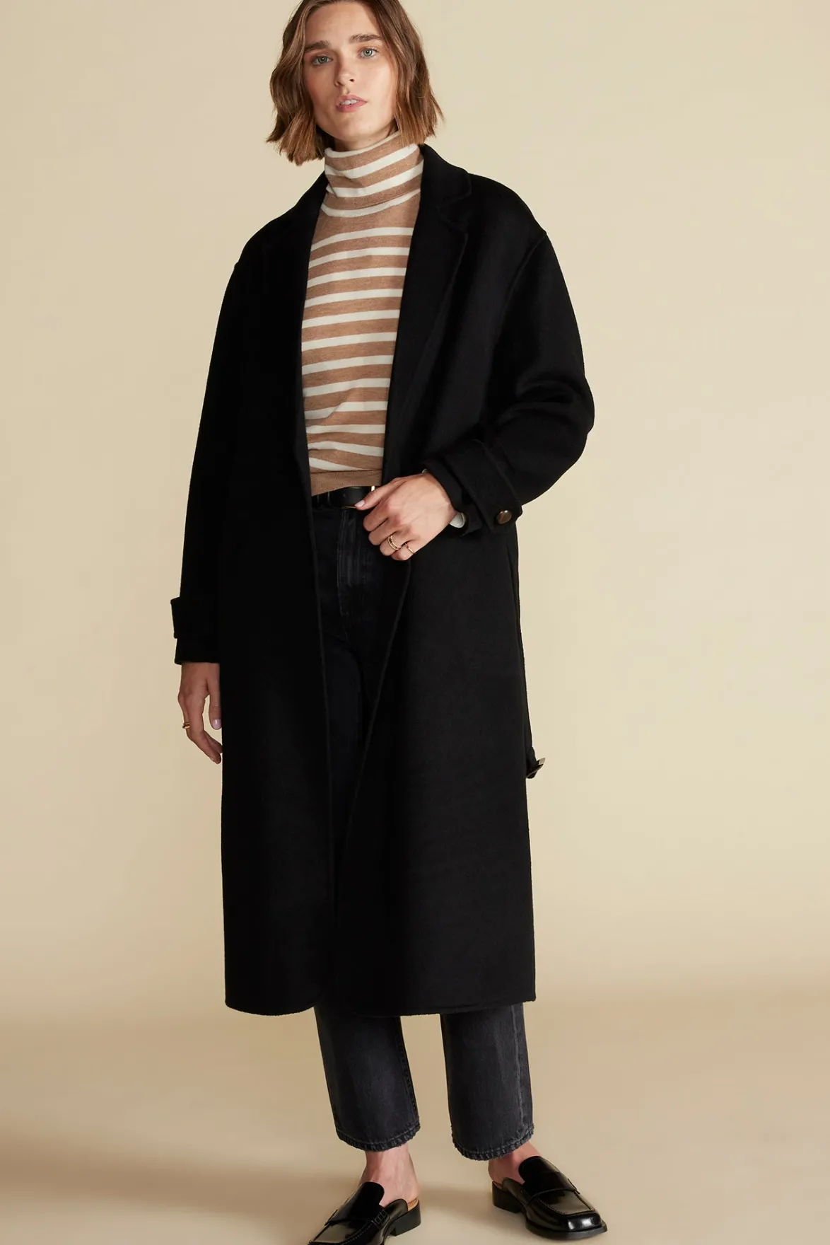 Jackets & Outerwear^Amour Vert Lya Felted Wool Coat Black