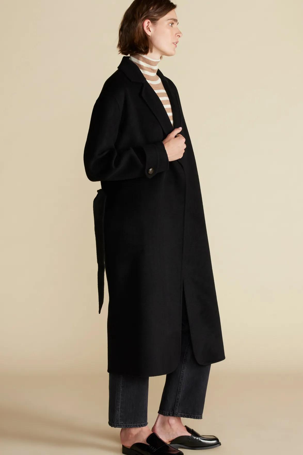 Jackets & Outerwear^Amour Vert Lya Felted Wool Coat Black