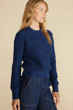 Sweaters & Cardigans^Amour Vert Madella Pom Pom Organic Cotton Sweater NavyBlue