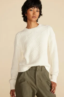 Sweaters & Cardigans^Amour Vert Madella Pom Pom Organic Cotton Sweater Ivory