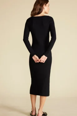Dresses|Clearance^Amour Vert Maelle Square Neck Sweater Dress Black
