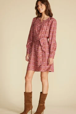 Dresses^Amour Vert Marais Button Front Dress RennesPinkFloralPrint