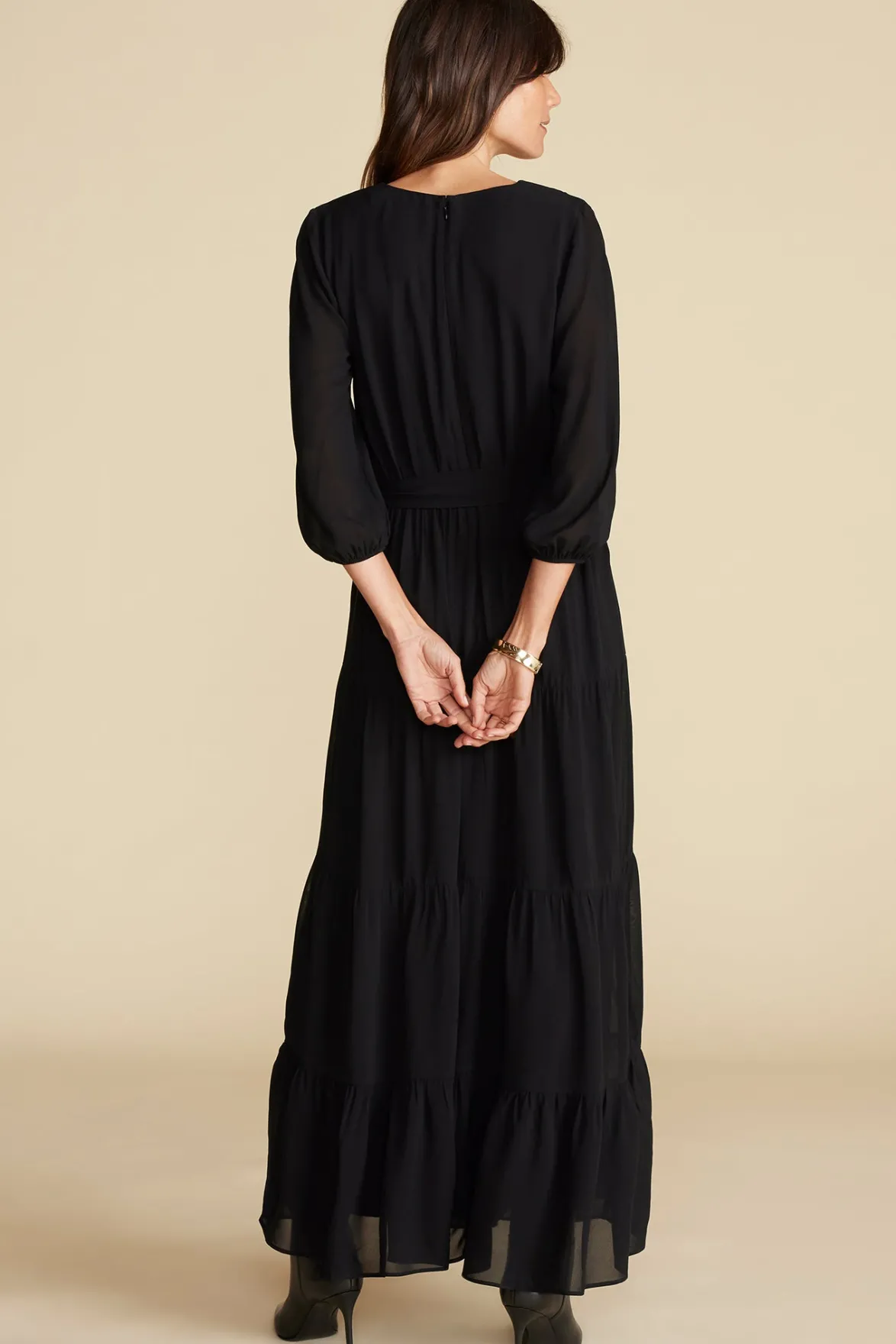 Dresses^Amour Vert Marceau Viscose Maxi Dress Black