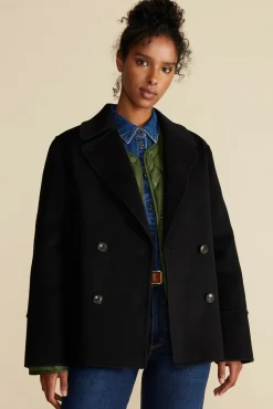 Jackets & Outerwear|Clearance^Amour Vert Marcel Wool Pea Coat Black