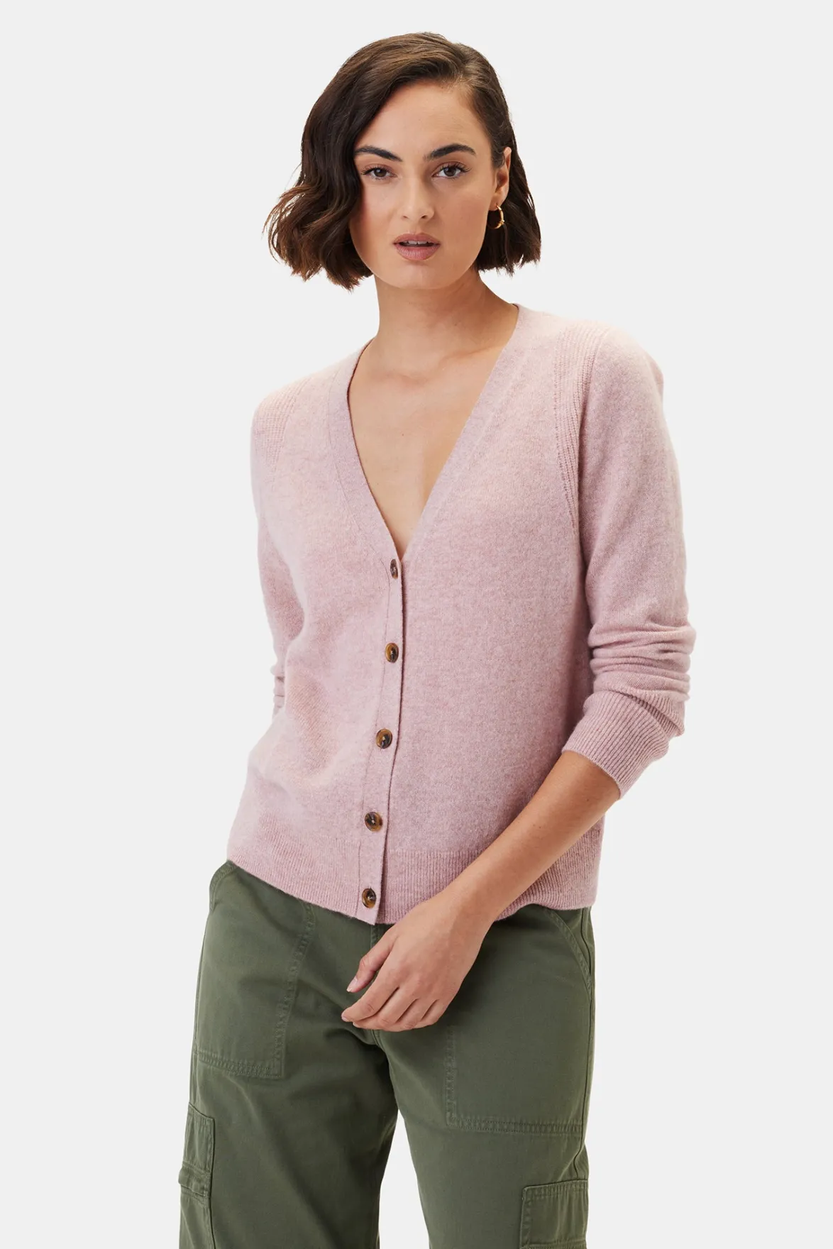 Sweaters & Cardigans^Amour Vert Mason Cashmere Cardigan Peony