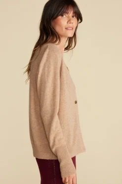 Sweaters & Cardigans^Amour Vert Mason Cashmere Cardigan CafeAuLait