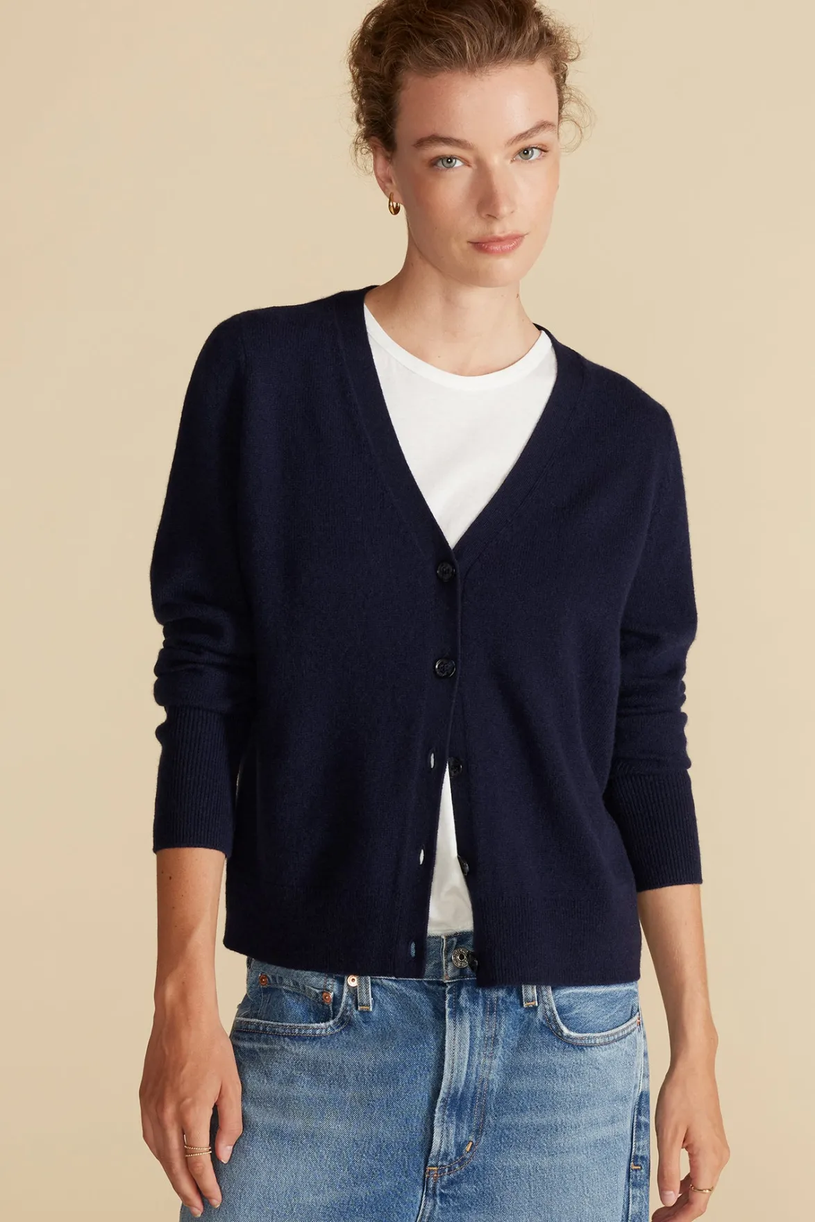 Sweaters & Cardigans^Amour Vert Mason Cashmere Cardigan NavyBlue