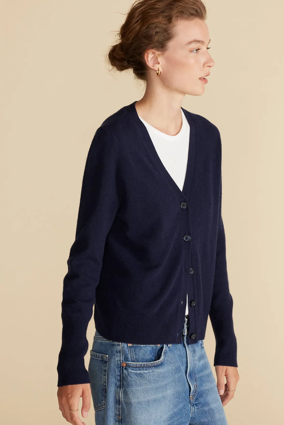 Sweaters & Cardigans^Amour Vert Mason Cashmere Cardigan NavyBlue