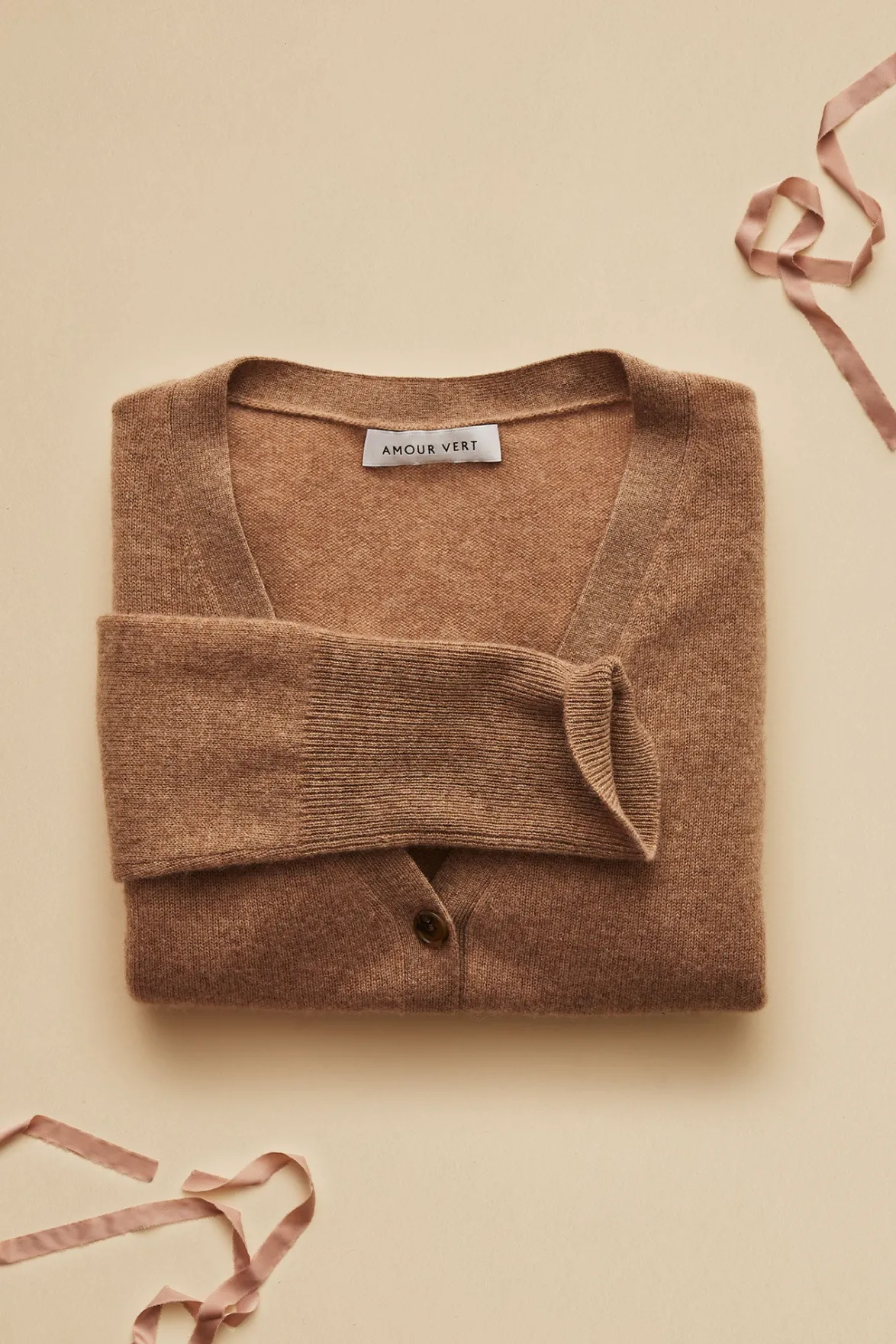 Sweaters & Cardigans^Amour Vert Mason Cashmere Cardigan Camel