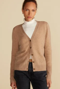 Sweaters & Cardigans^Amour Vert Mason Cashmere Cardigan Camel