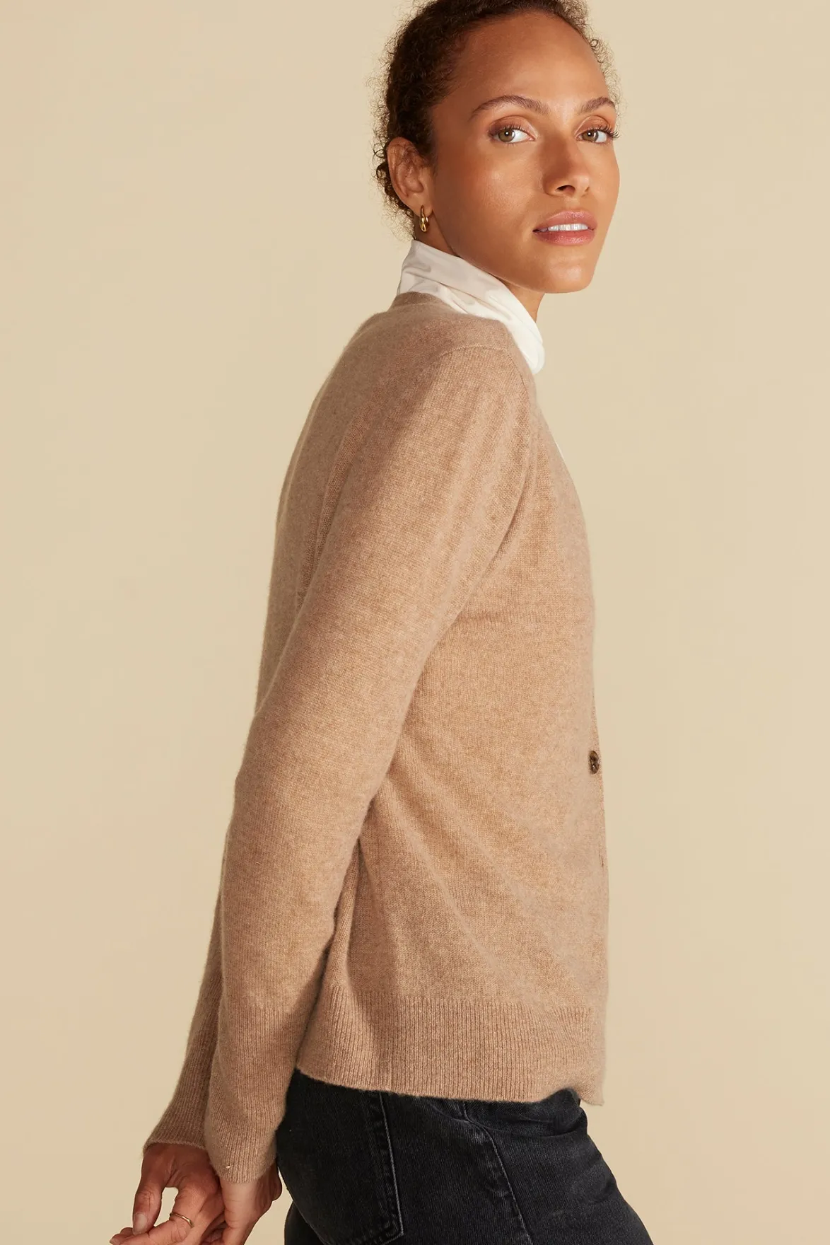 Sweaters & Cardigans^Amour Vert Mason Cashmere Cardigan Camel