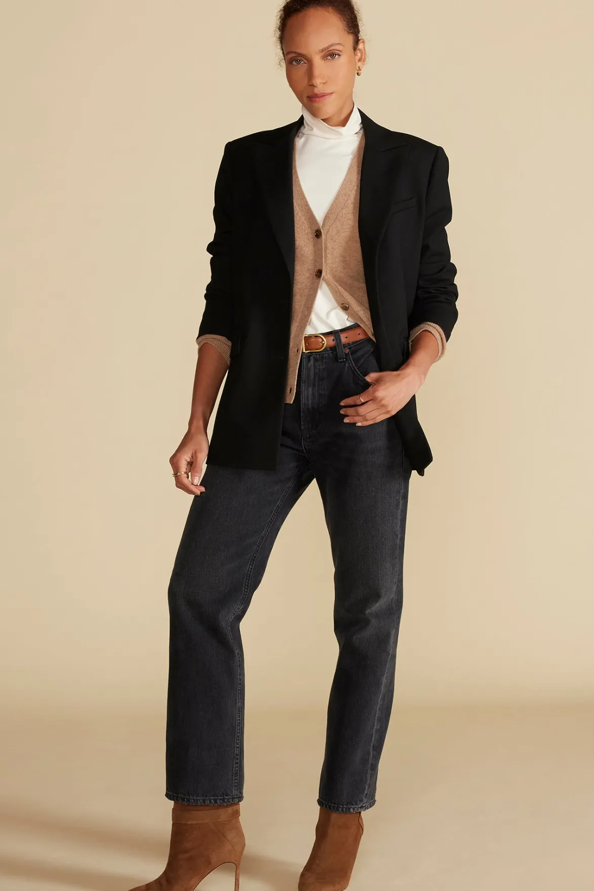 Sweaters & Cardigans^Amour Vert Mason Cashmere Cardigan Camel