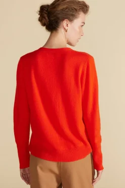 Sweaters & Cardigans^Amour Vert Mason Cashmere Cardigan ClementineOrange