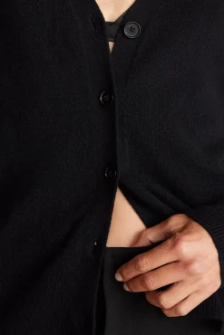 Sweaters & Cardigans^Amour Vert Mason Cashmere Cardigan Black