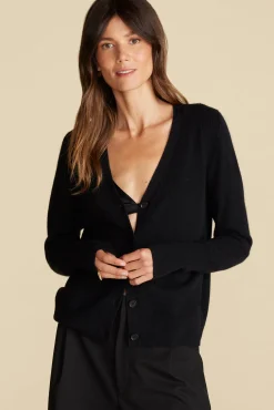 Sweaters & Cardigans^Amour Vert Mason Cashmere Cardigan Black