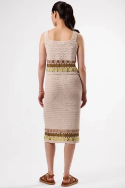 Skirts|Clearance^Amour Vert Meli Crochet Skirt EcruMultiStripe