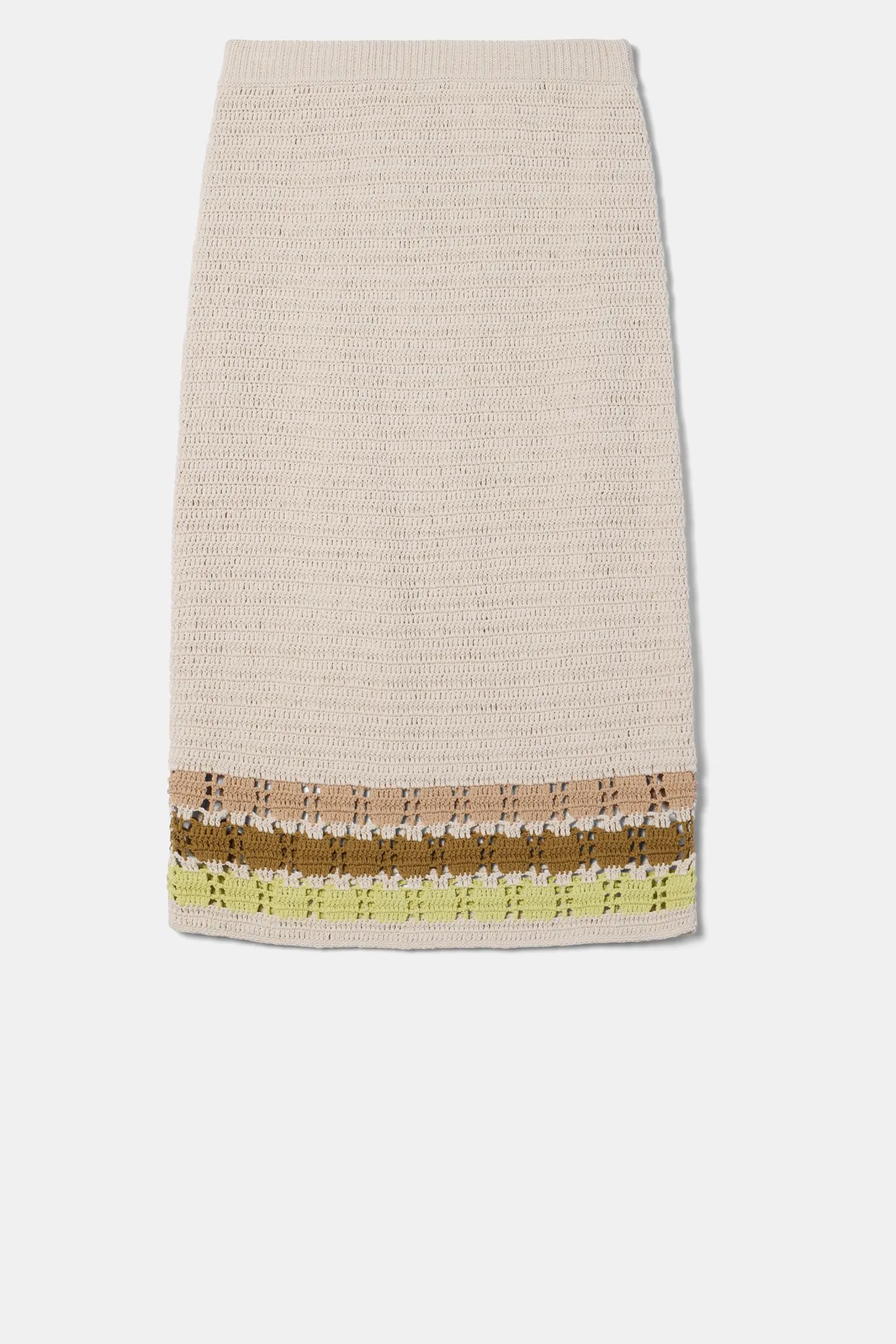Skirts|Clearance^Amour Vert Meli Crochet Skirt EcruMultiStripe