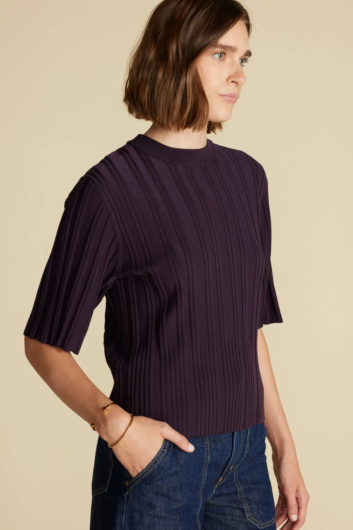 Tops|Clearance^Amour Vert Mirabelle Novelty Top PurpleFig