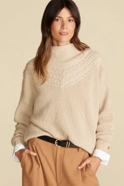 Sweaters & Cardigans^Amour Vert Monet Cotton Merino Sweater DoeBeige
