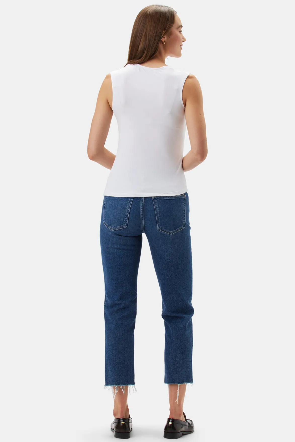 Tops|Clearance^Amour Vert Monique Modal Tank White