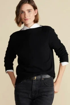 Sweaters & Cardigans^Amour Vert Nadia Cashmere Sweater LicoriceBlack