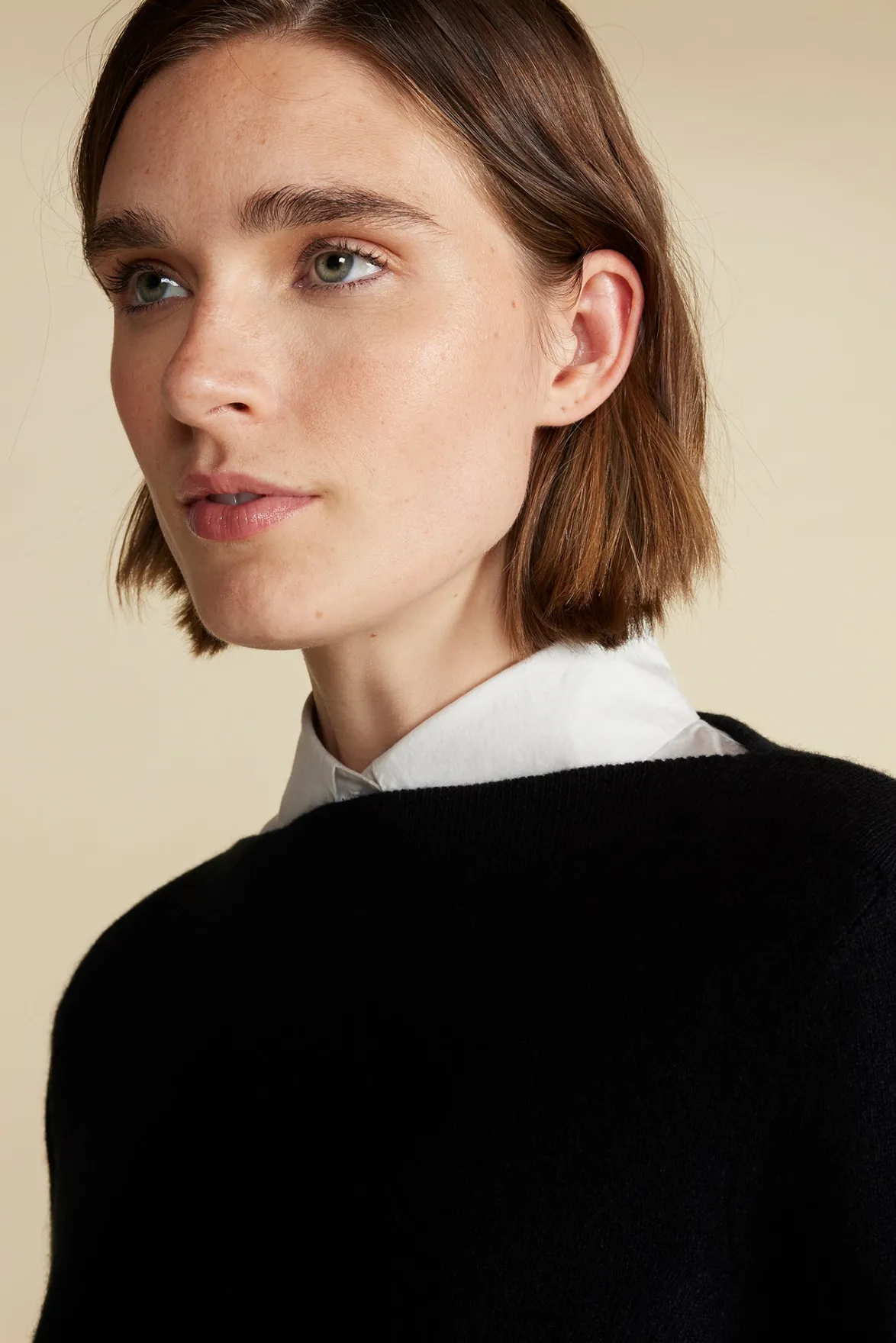 Sweaters & Cardigans^Amour Vert Nadia Cashmere Sweater LicoriceBlack