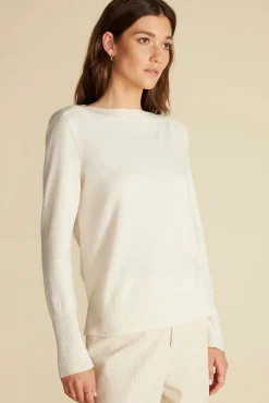Sweaters & Cardigans^Amour Vert Nadia Cashmere Sweater Ivory
