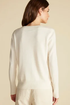 Sweaters & Cardigans^Amour Vert Nadia Cashmere Sweater Ivory