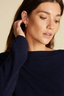 Sweaters & Cardigans^Amour Vert Nadia Cashmere Sweater NavyBlue