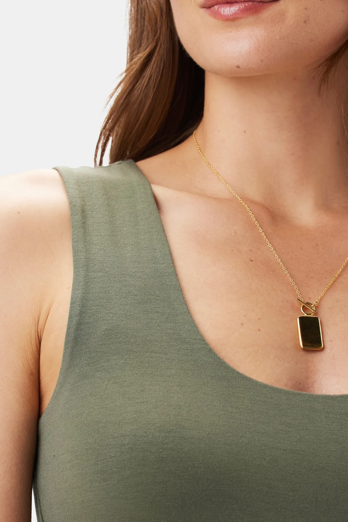 Tops|Clearance^Amour Vert New Iris Modal Tank OliveGreen