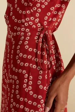 Dresses^Amour Vert Nicolette Washable Silk Dress RustVannesFloralPrint