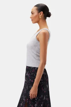 Tops|Clearance^Amour Vert Nora Cashmere Tank HeatherGrey