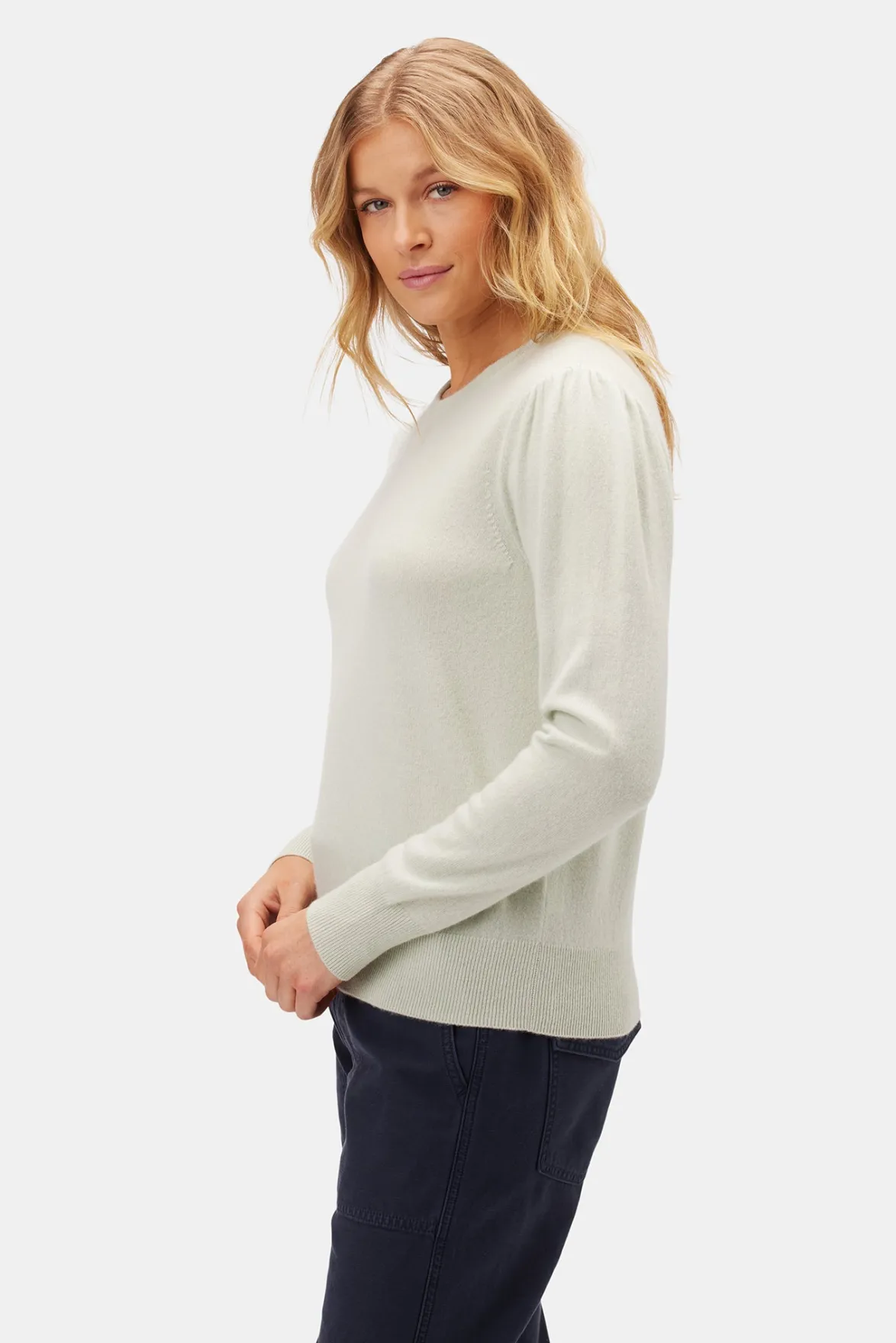 Sweaters & Cardigans|Clearance^Amour Vert Odilia Cashmere Sweater MintGreen