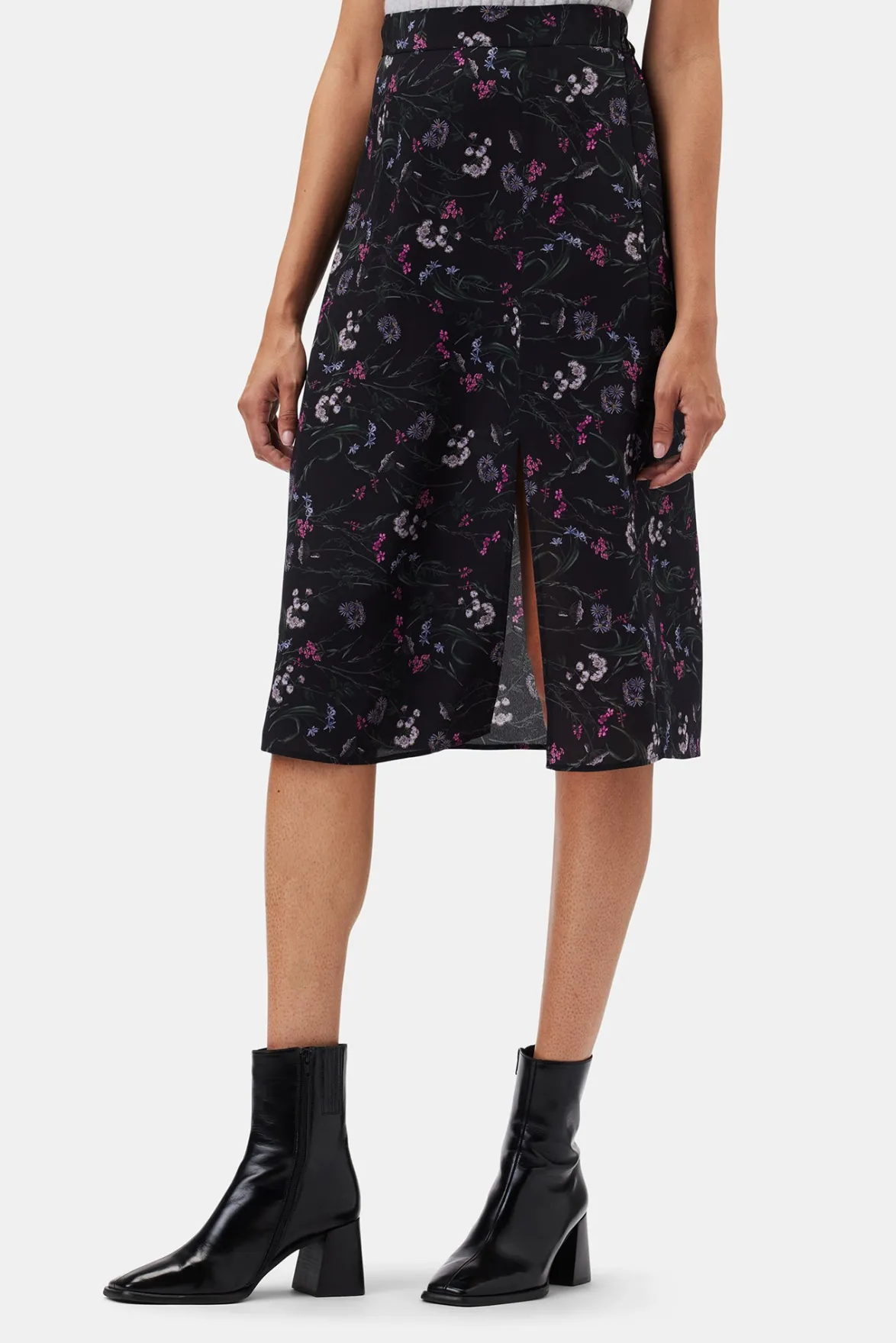 Skirts|Clearance^Amour Vert Ollie Washable Silk Skirt CarolineBlack