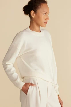 Sweaters & Cardigans^Amour Vert Pearl Cashmere Sweater Ivory