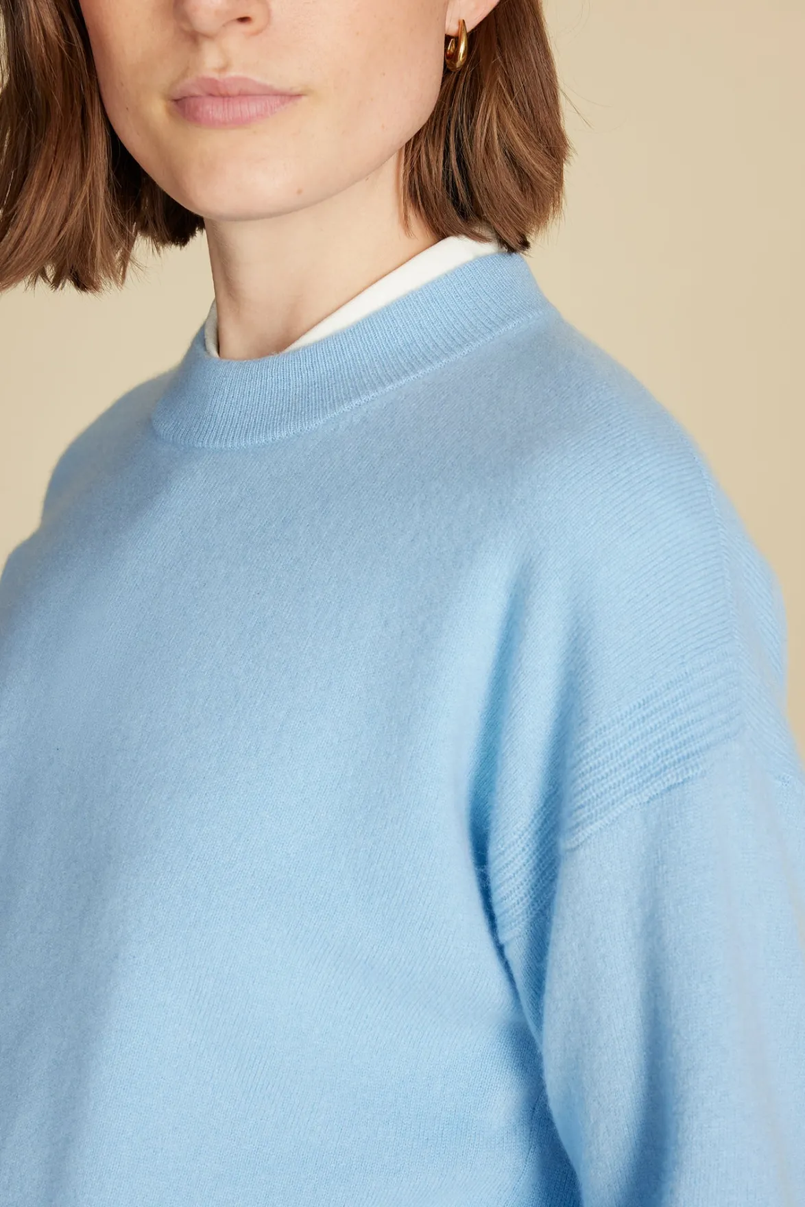 Sweaters & Cardigans^Amour Vert Pearl Cashmere Sweater SkyBlue