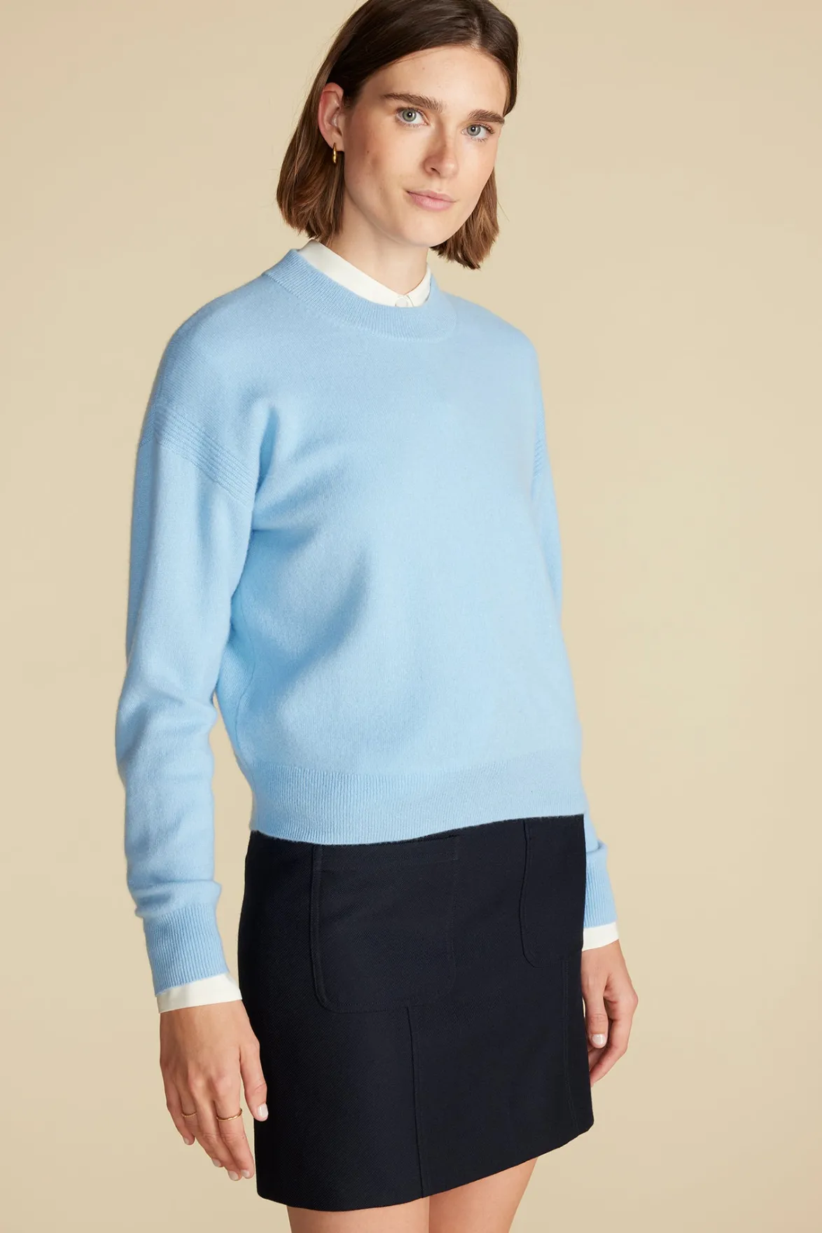 Sweaters & Cardigans^Amour Vert Pearl Cashmere Sweater SkyBlue