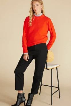 Sweaters & Cardigans^Amour Vert Pearl Cashmere Sweater ClementineOrange