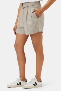 Clearance^Amour Vert Pleated Short SanDiegoStripeNatural