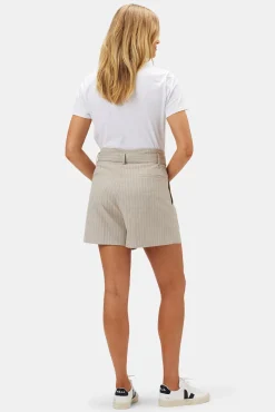 Clearance^Amour Vert Pleated Short SanDiegoStripeNatural