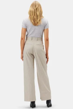 Clearance^Amour Vert Pleated Wide Leg Trouser SanDiegoStripeNatural