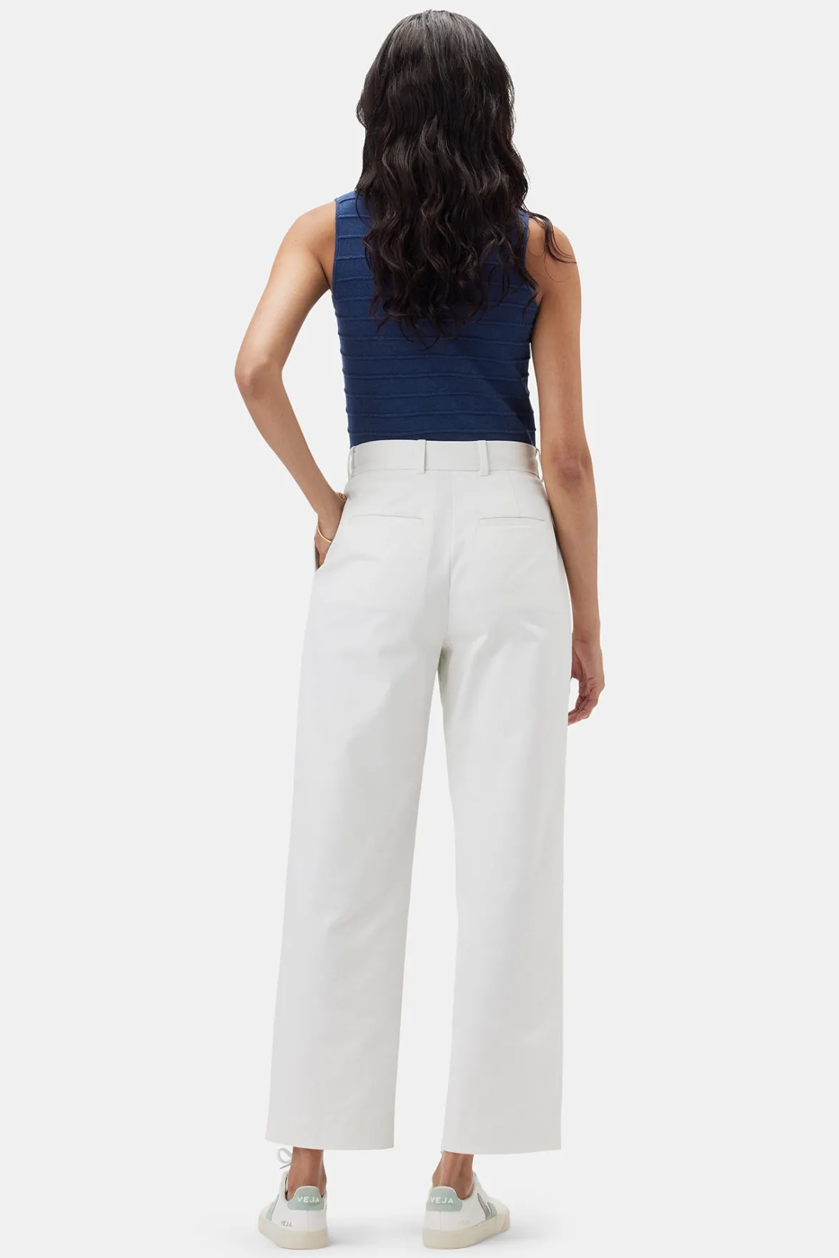 Clearance^Amour Vert Pleated Wide Leg Trouser White