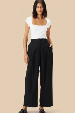 Clearance^Amour Vert Pleated Wide Leg Trouser Black