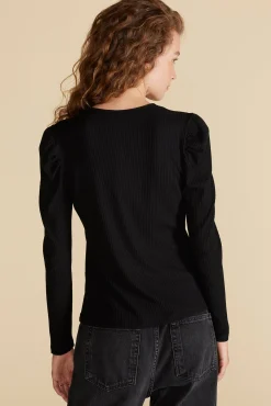 Tops^Amour Vert Reine Paris Rib Top Black